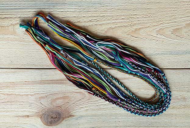 multi-colored braided bracelets "friendship"