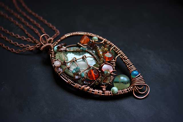wire-wrapped pendant